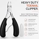 Beauté Secrets Toe Nail Clipper for Ingrown or Thick Toenails, Heavy Duty Toenail Trimmer Nail Clipper Pedicure Tool with Long Handle and Soft Grip for Seniors Black gallery image