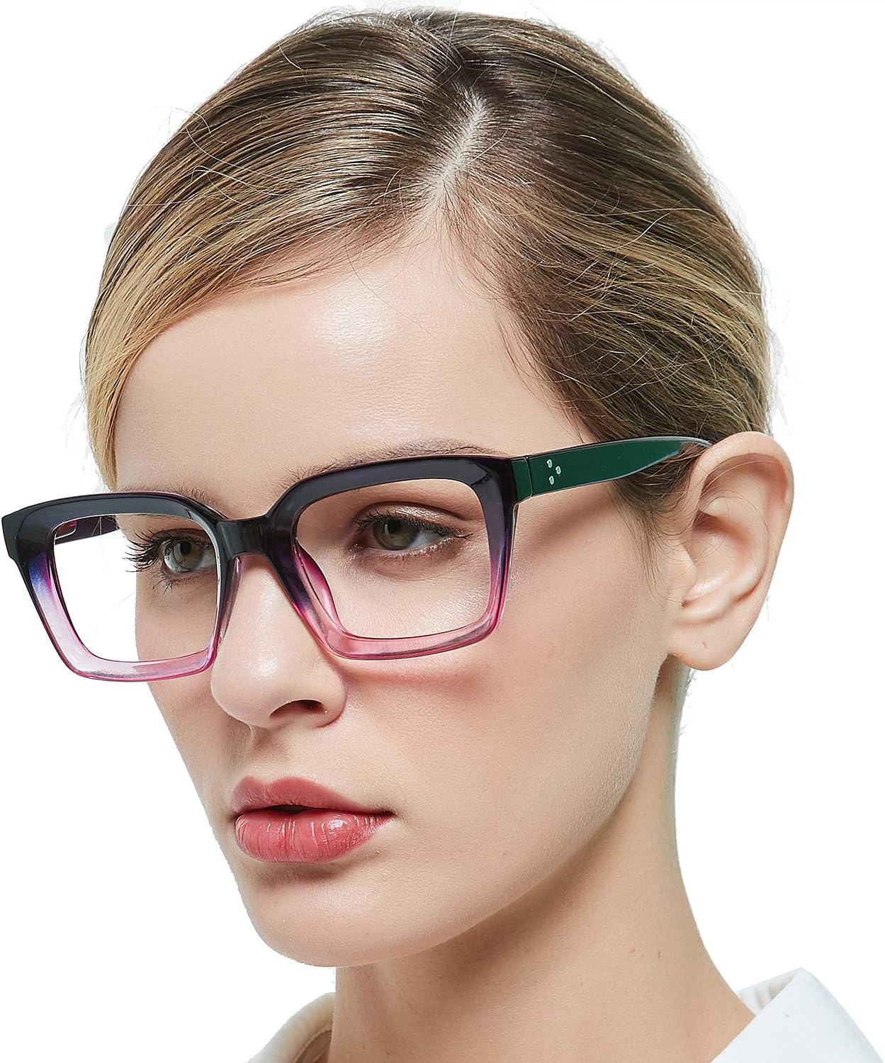 MARE AZZURO Reading Glasses Women’s Stylish Reader Durable Eyewear 0 1.0 1.25 1.5 1.75 2.0 2.25 2.5 2.75 3.0 3.5 4.0 5.0 6.0(Purple, 150)