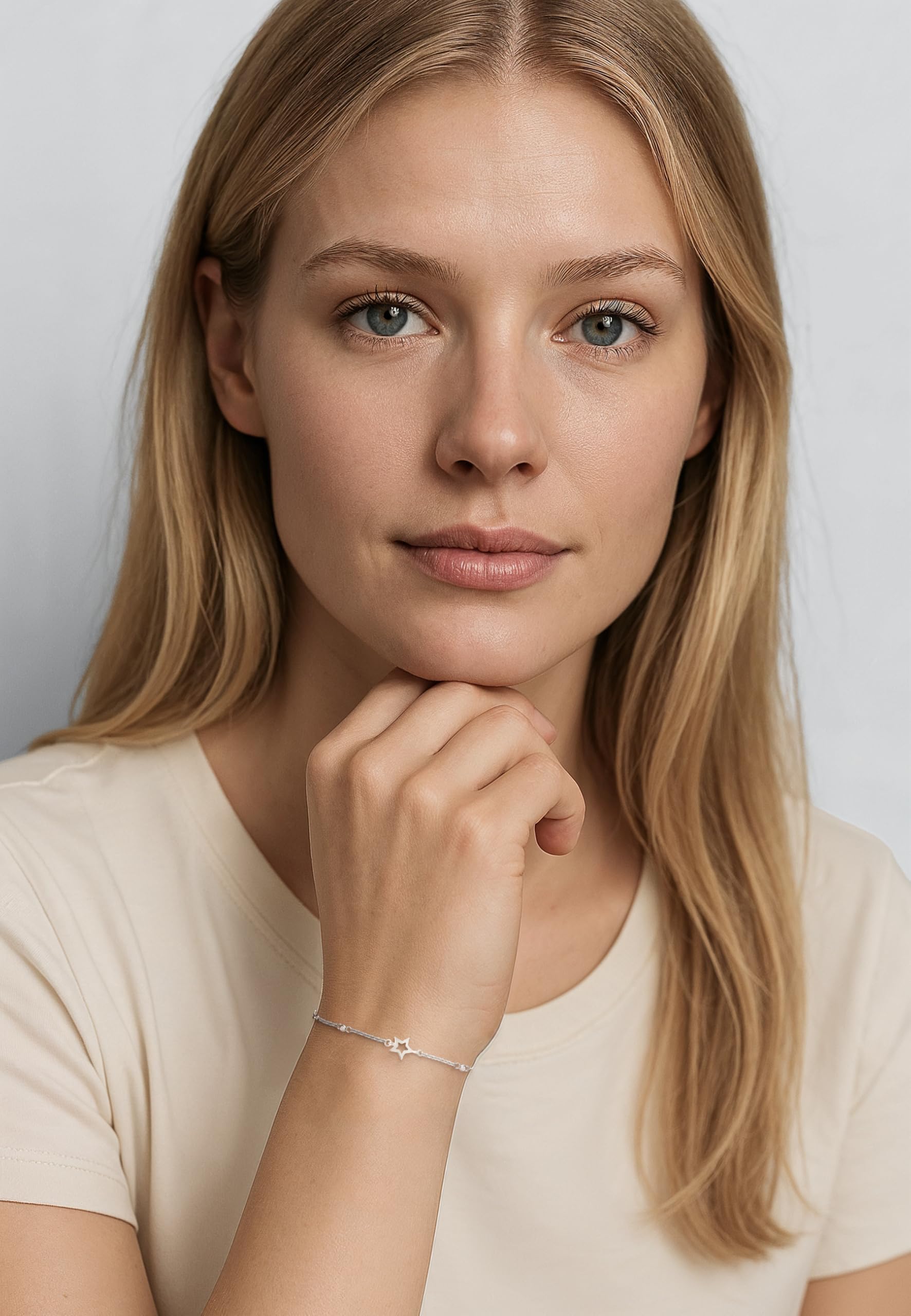 Sofia Milani - Bracciale da Donna in Argento 925 - con Pietra Zircone - Ciondolo a Stella - B0266