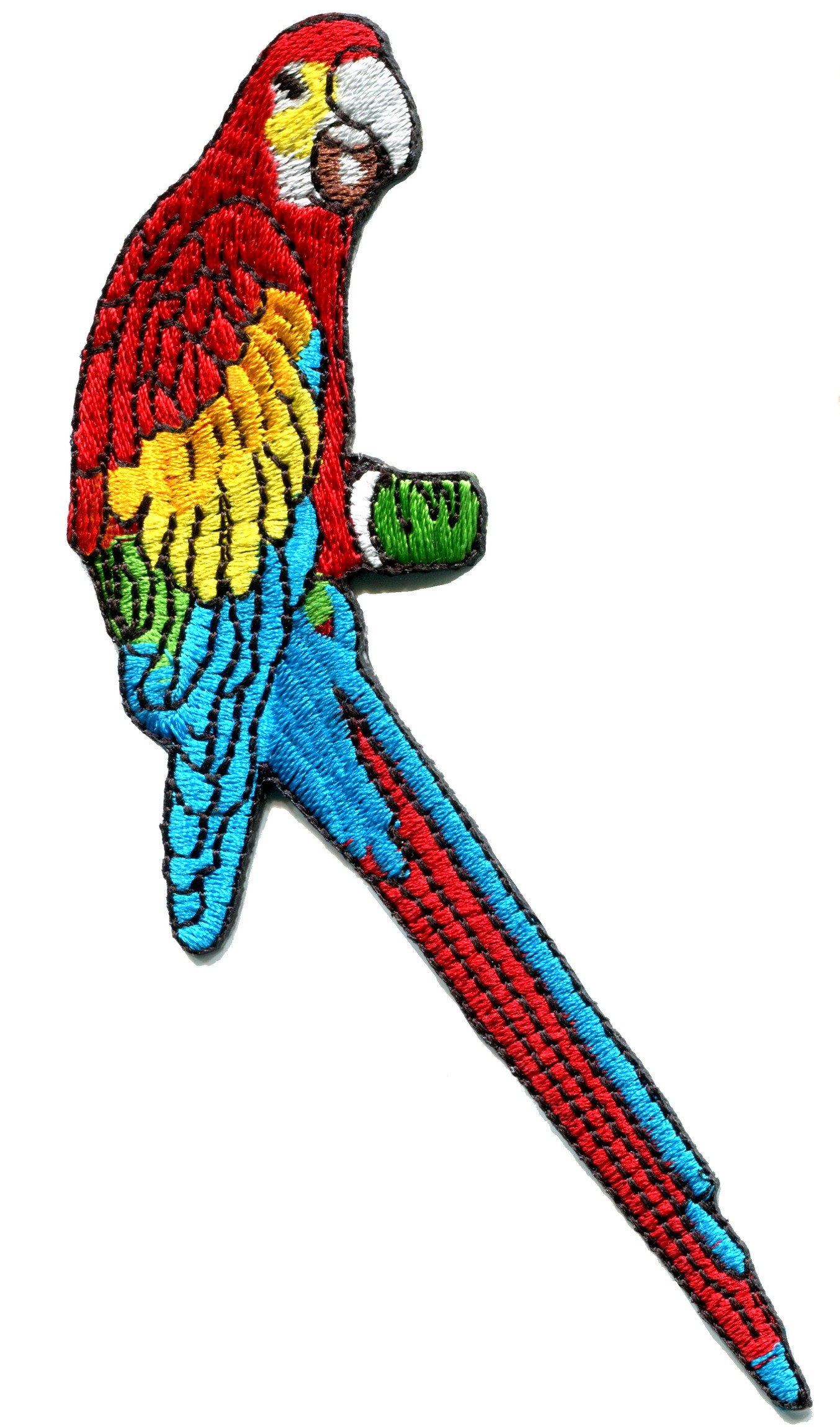 Parrot Parakeet makaw Toucan Cockatoo Polly Bird Embroidered Applique Iron-on Patch S-207