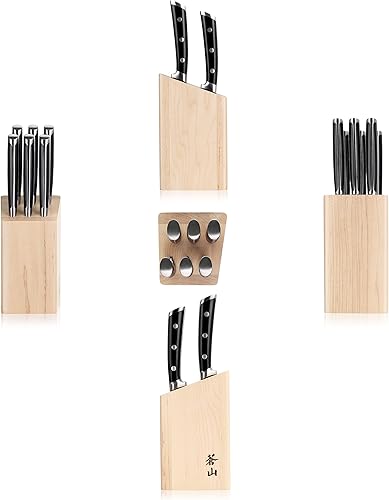 Miniatura 4 de Cangshan TS Series 1022278 Sueco 14C28N - Juego de cuchillos de carne forjados de acero de 6 piezas, arce