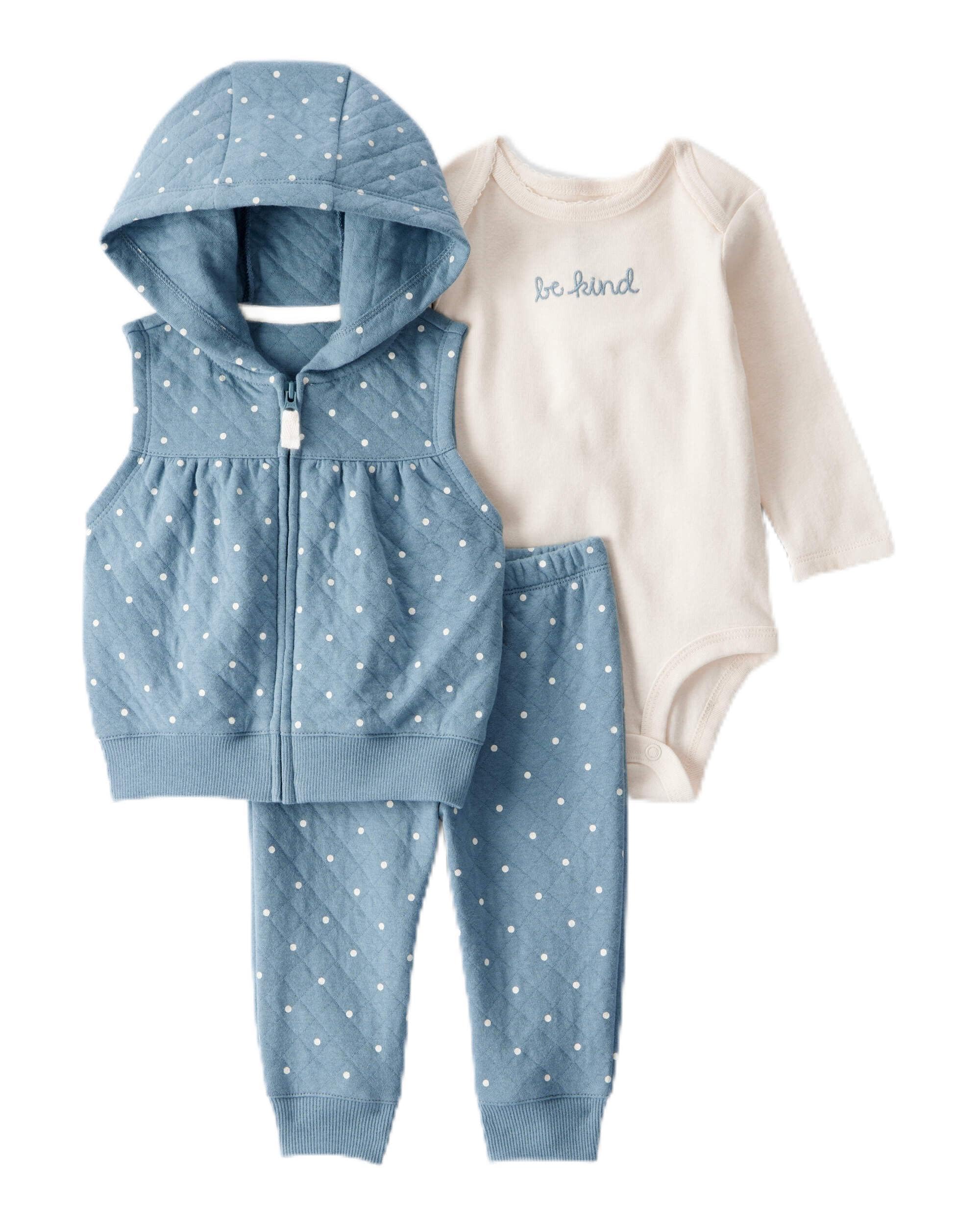 Carter's Baby Girls' 3 Piece Vest Little Jacket Set