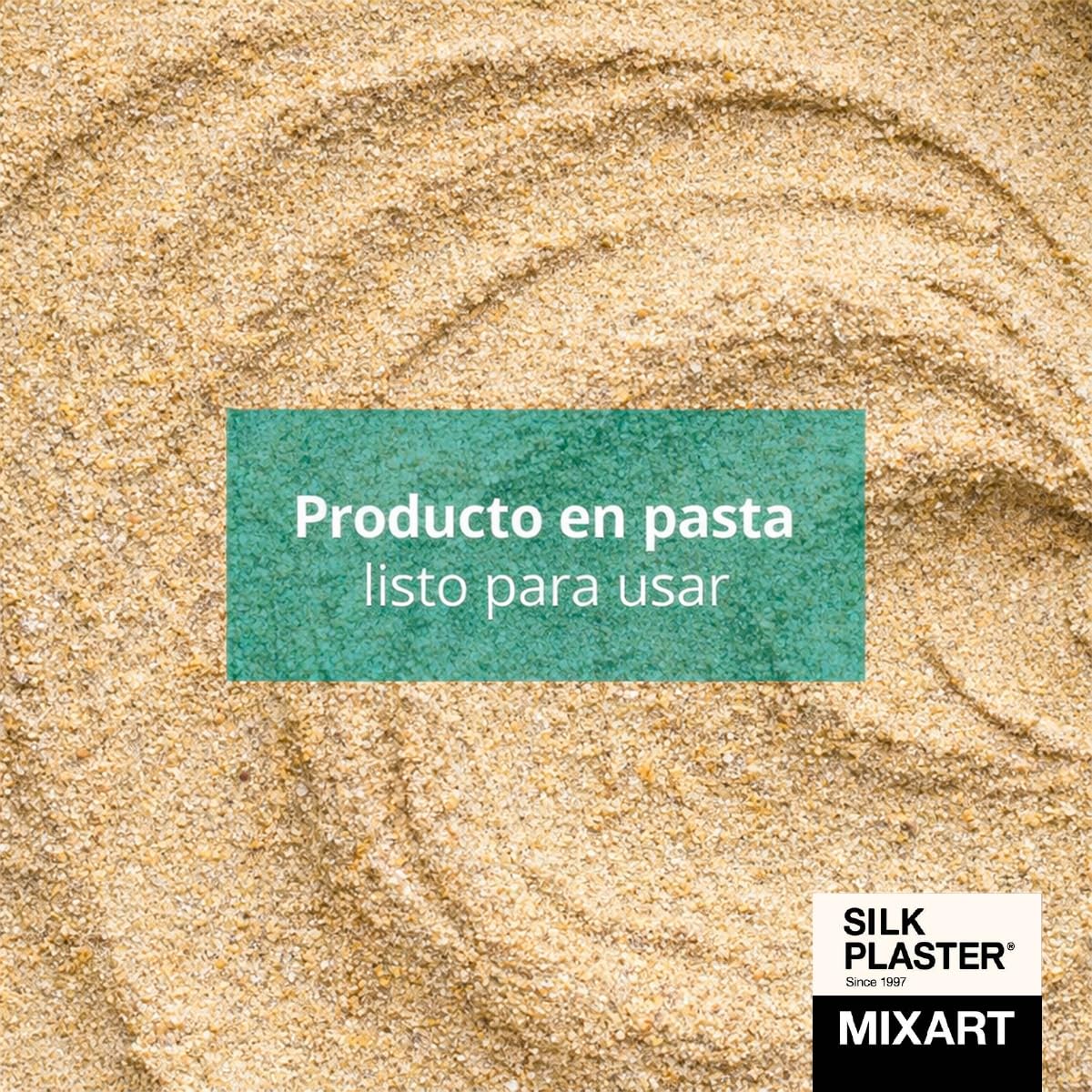 Mixart Revestimiento Decorativo de Piedra Líquida 2,5 Kg - Rendimiento hasta 2,5 M2 - Interior y Exterior - Efecto Piedra Natural - Beige Piedra Natural