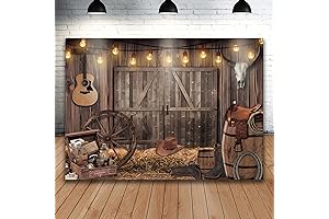 OurWarm Western Cowboy Backdrop: Unleash the Wild Frontier at Your Party