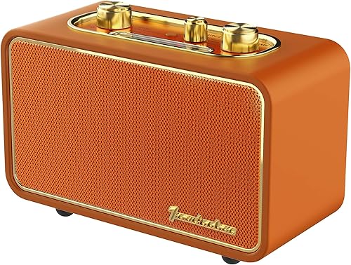 Trenbader Artlink - Altavoz Bluetooth retro, altavoz Bluetooth puro de madera, radio inalámbrica AMFM, pequeño altavoz Bluetooth vintage con