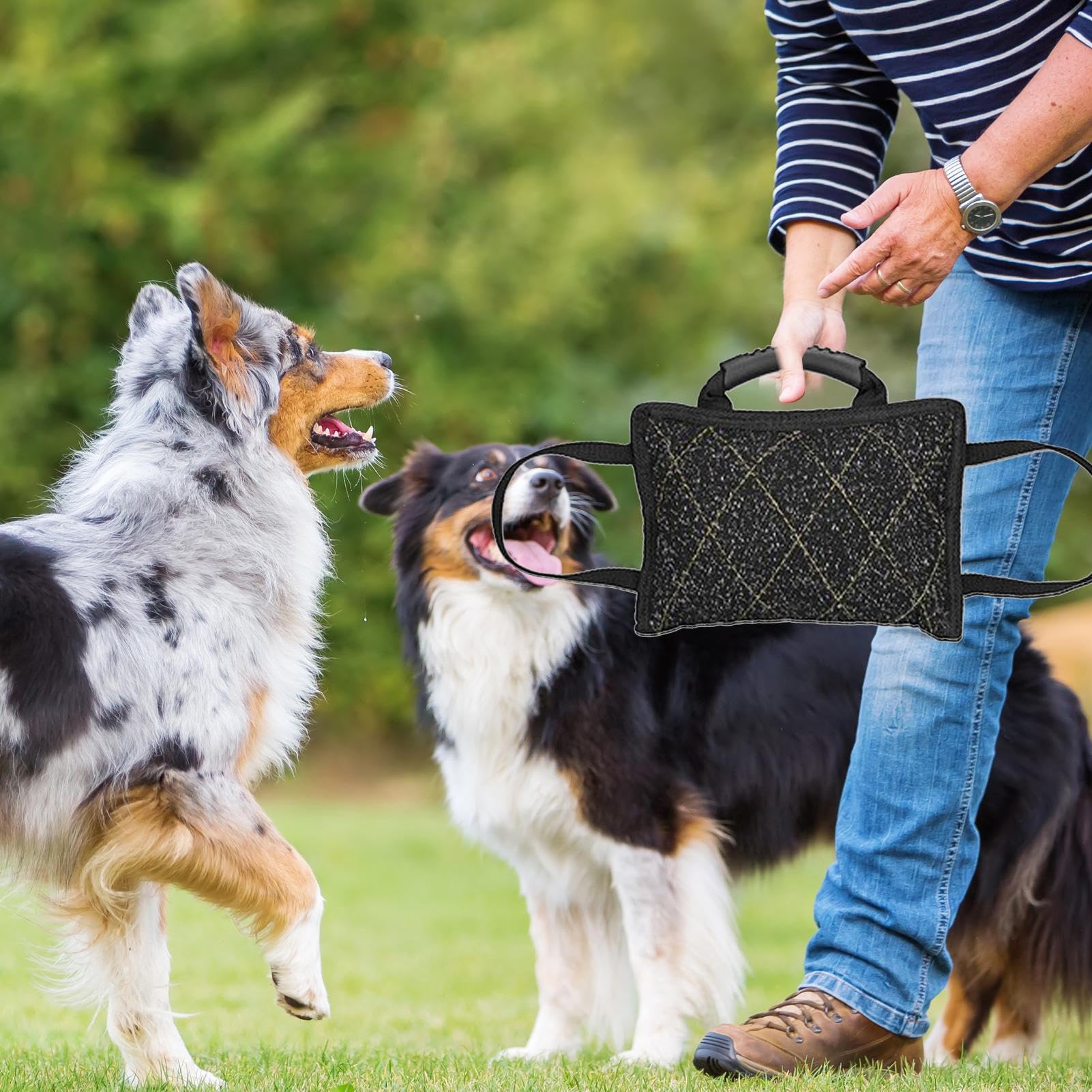 Hundebisskissen – langlebiges Zerr-Trainingskissen, gepolstertes Griffspielzeug | -Tauziehen-Beißkissen-Spielzeug für Welpen, mittelgroße Hunde, große Hunde, Outdoor-Übungen, Gehorsam, Agility