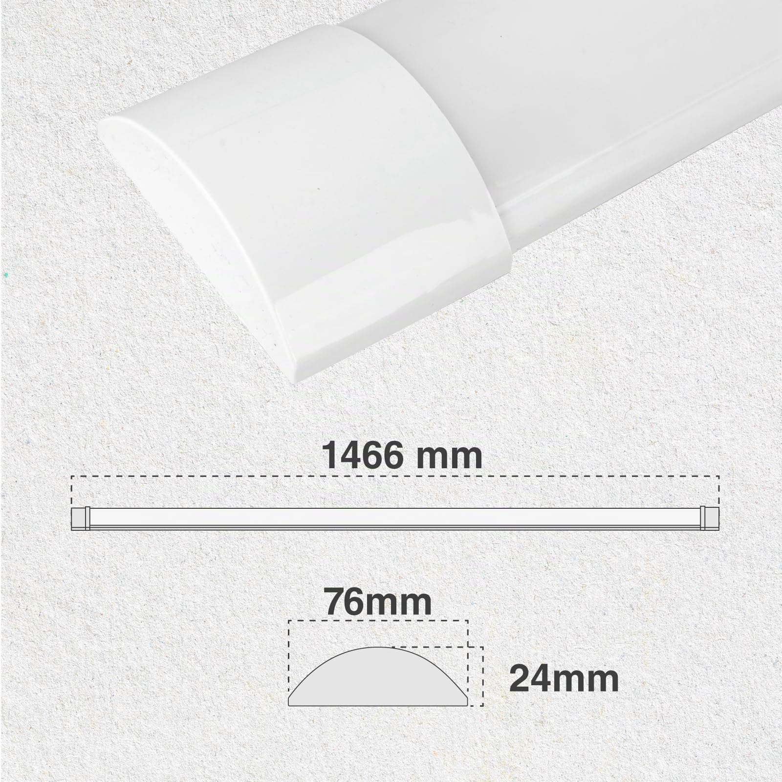 Eurocali 6 Plafoniere LED Lineari da Soffitto 50W 150CM Chip CREE 6000 Lumen Garanzia 6 Anni 120lm/W - Luce Bianca Naturale 4000K - Lampada Fascio 120° per Garage Negozio Ufficio