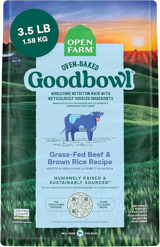 Ração Seca para Cães Open Farm Goodbowl com Carne Bovina Alimentada com Pasto, 1,59 kg