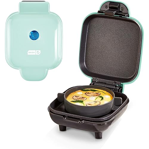 DASH Deluxe Sous Vide Style Egg Bite Maker with Silicone Molds for Breakfast Sandwiches, Healthy Snacks or Desserts, Keto & Paleo Friendly, (1 large, 4 mini) - Aqua