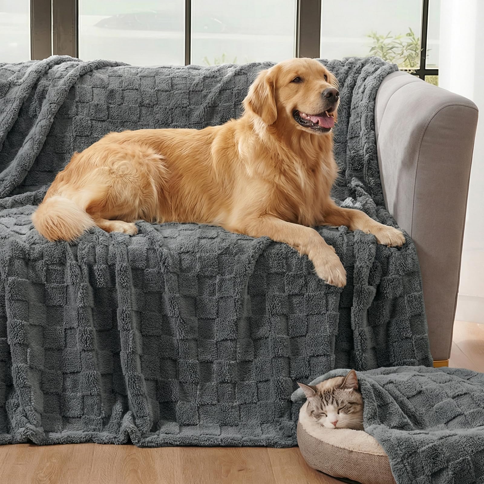 david's home fleece blanket twin size, lightweight soft checkered jacquard flannel blanket for fall winter, no shedding, no pilling, fuzzy cozy blanket for aesthetic room decor?dark grey, 66 * 90"