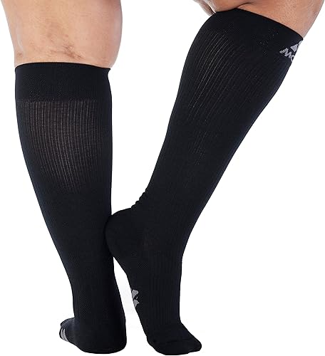 Miniatura 9 de Calcetines de compresión Mojo - Cómodo material Coolmax para recuperación y rendimiento. Calcetines de soporte médico - Soporte mediano, Medias de