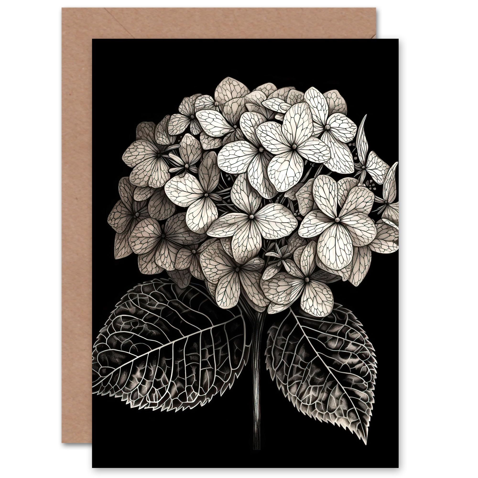 Hydrangea Lover Flower Detail Birthday Get Well Soon Blank Greeting Card