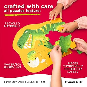 Crocodile Creek 50-Piece Jigsaw Puzzle - Fun Table or Floor Puzzles for Kids Ages 4-6 and Up - Includes Heavy-Duty Shaped Box for Storage - Chicken Coop - 14 x 18 Finished