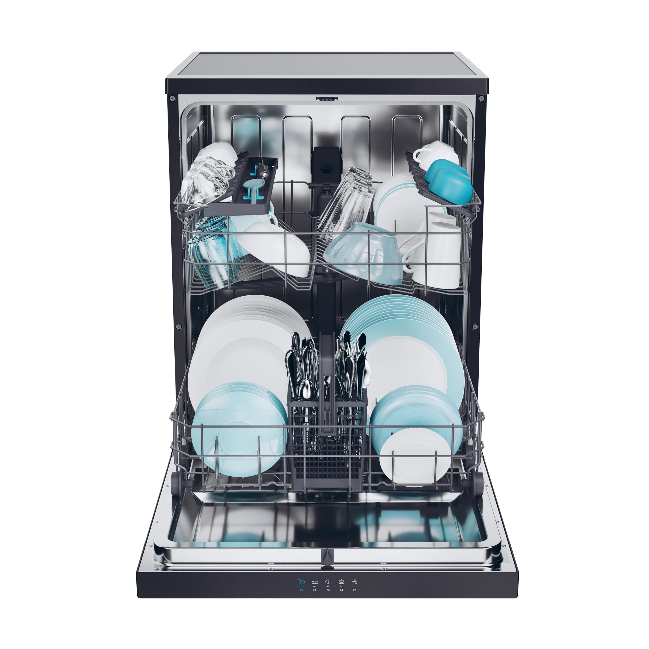 Candy Rapido CF 3E9L0B 13 Place Setting Dishwasher - Black — view 2