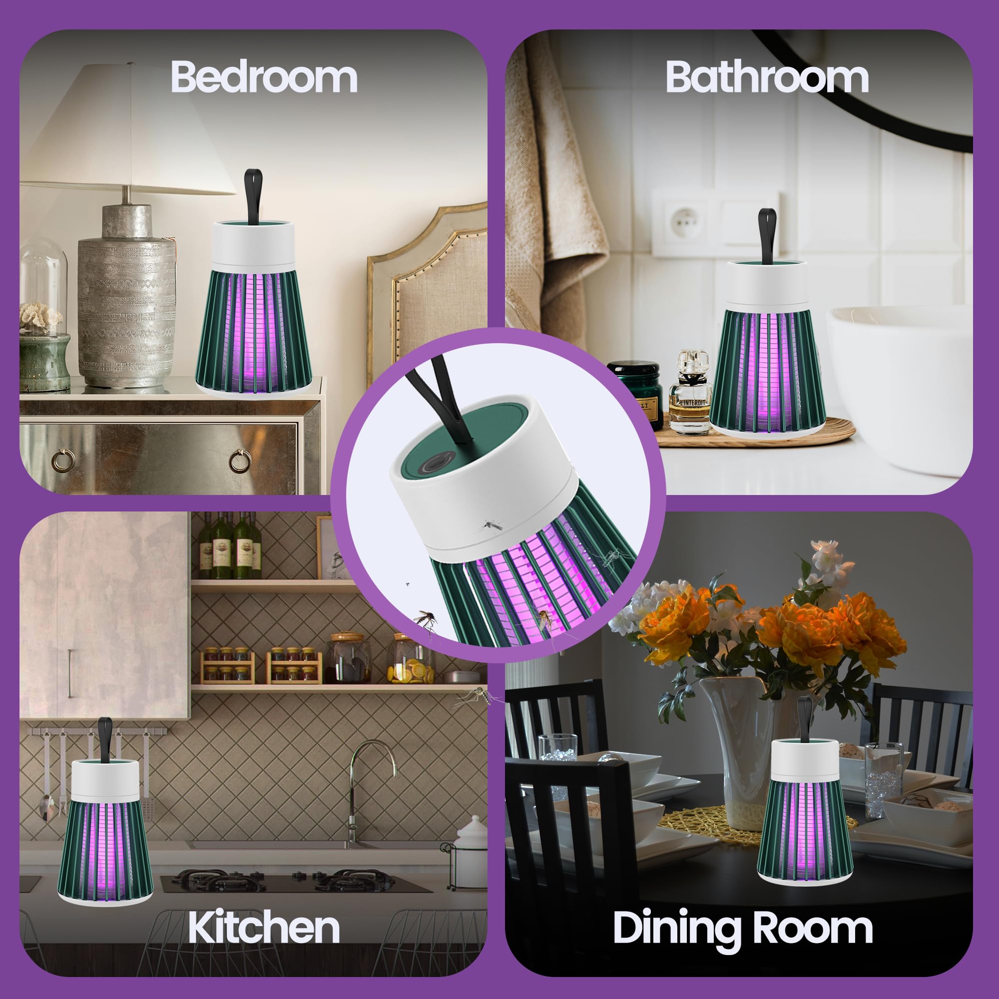 Bug Zapper Indoor Moskito Dunks Mückenzapper Fliegenfallen Outdoor Obst Fliegenfallen Tragbare Fliegende Insektenfalle für Terrasse Garten Zuhause Picknick Camping Grün