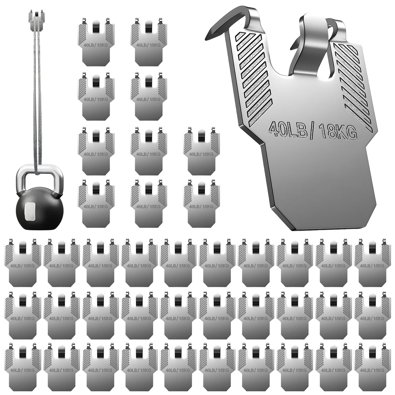 40PCS Drywall Picture Hanging Claw Hooks，No Nails Required Wall Picture Hangers Claws ,No Damage Mirror Hooks Holds 40lb for Frames Mirrors Artwork