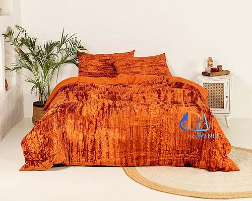 Miniatura 16 de Fundas de edredón de terciopelo aplastado ultra lujosas, ropa de cama bohemia color burdeos, tamaño Queen, ropa de cama UO, funda de edredón Donna