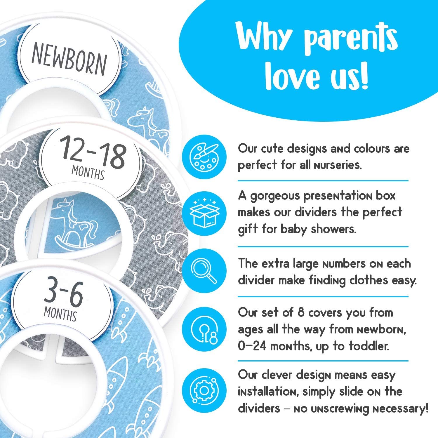 Separadores De Armario Para Bebé Modernos - Separadores De A | Meses