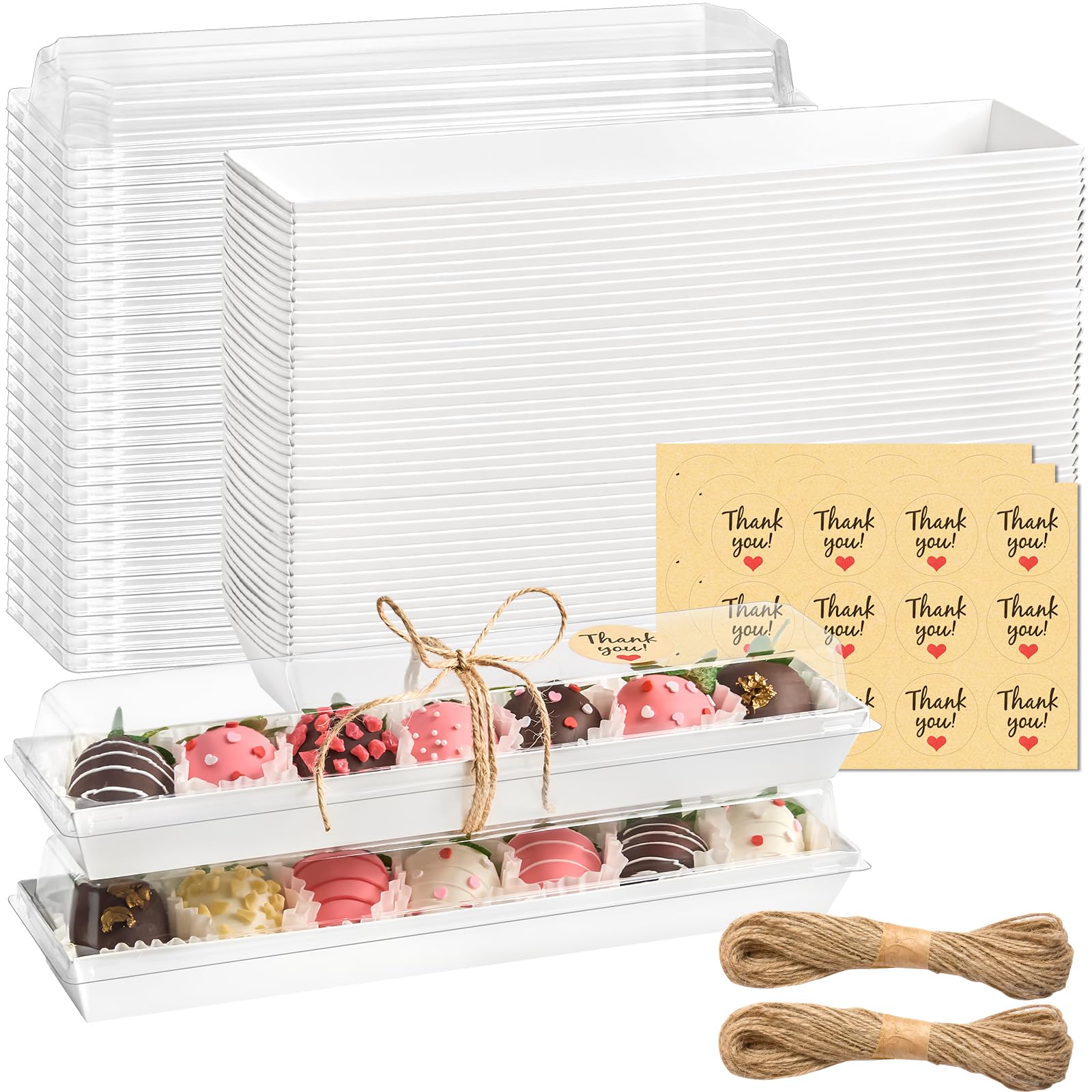 Amazon.com: Kucoele 25 Pack Strawberry Boxes with Clear Lids