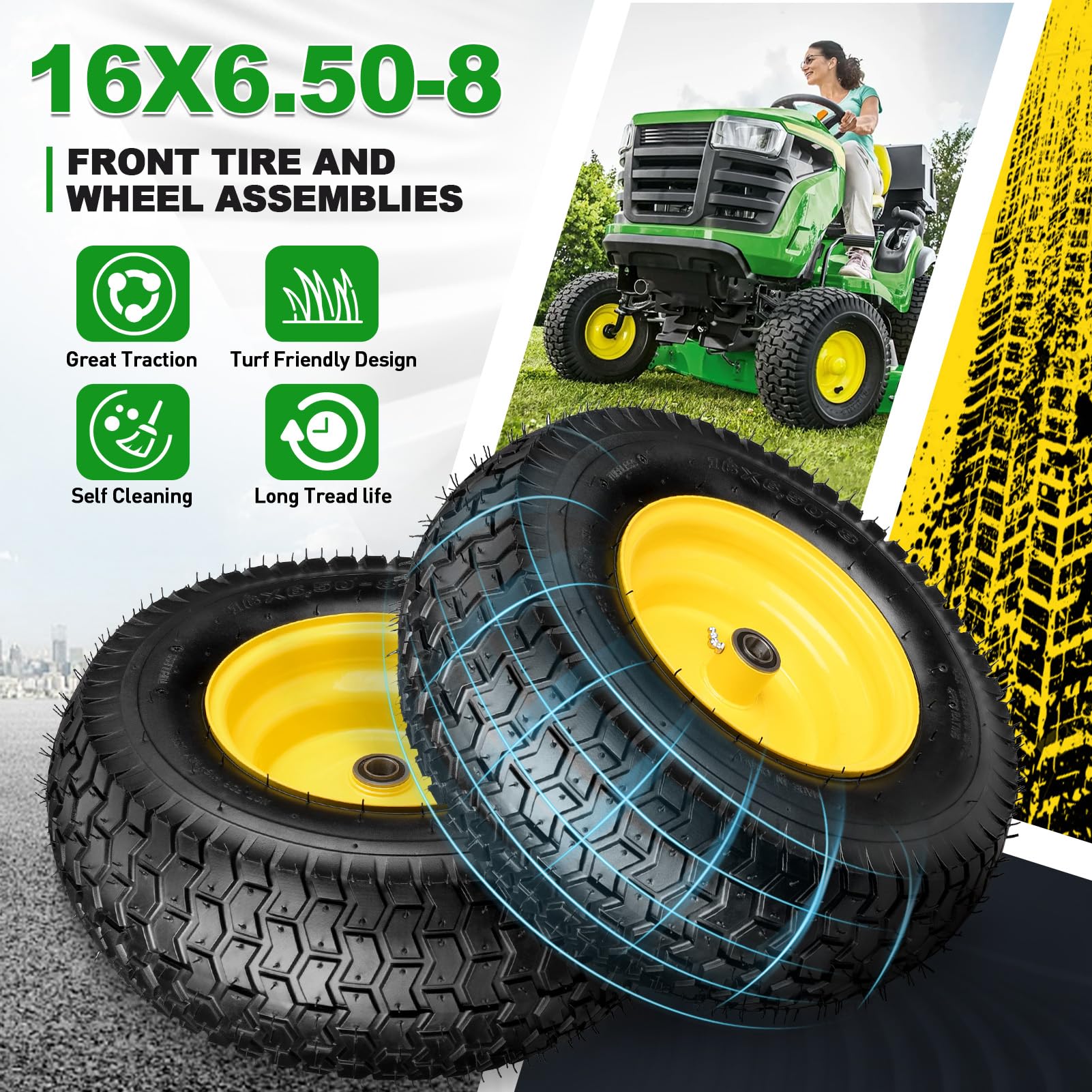 SHUANGYI 16×6.50-8 ホイール付き SHUANGYI 16×6.50-8 ホイール付き