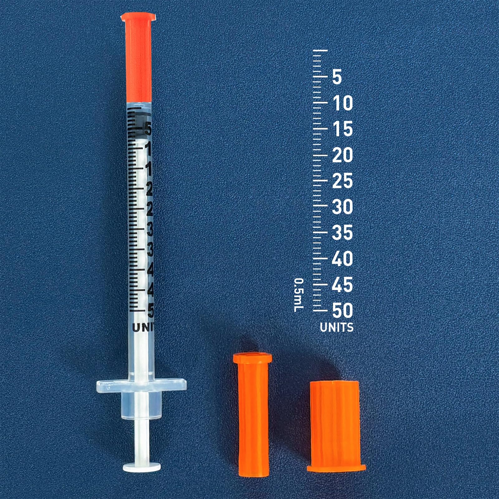 Jeringa de 0,5 cc con 31 g, 8 mm, paquete individual de 36 unidades