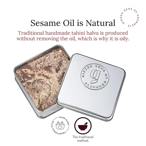 Miniatura 11 de Garisar Tahini Halva 60% Tahini – Halva – Halva de pistacho – Halva turca – Chocolate de caramelo – Postres – Dulces de Oriente Medio – Delicias
