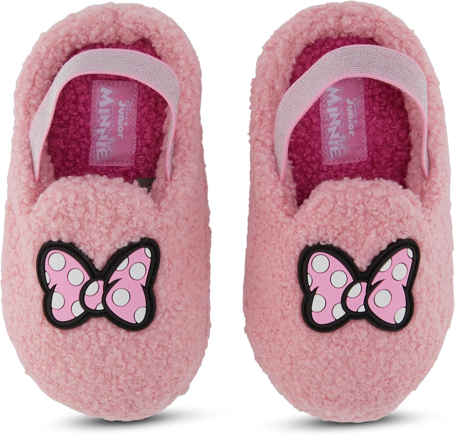 Disney Minnie Mouse Girls Slippers - Classic Mickey Mouse, Sittch and Pooh 3D Plush Slip On Shoes