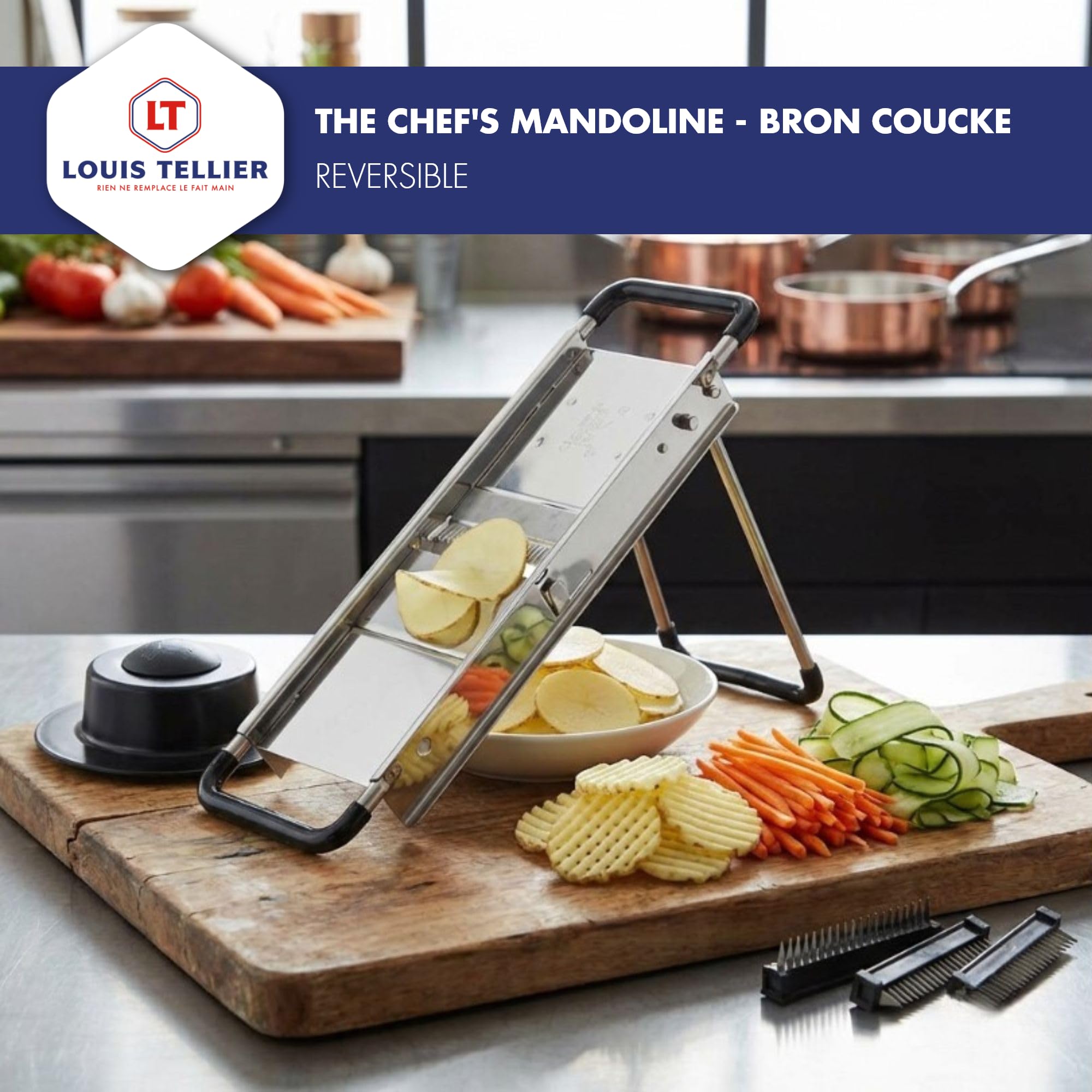 Louis Tellier - Mandoline du Chef - réversible (frites et julienne 2- 4