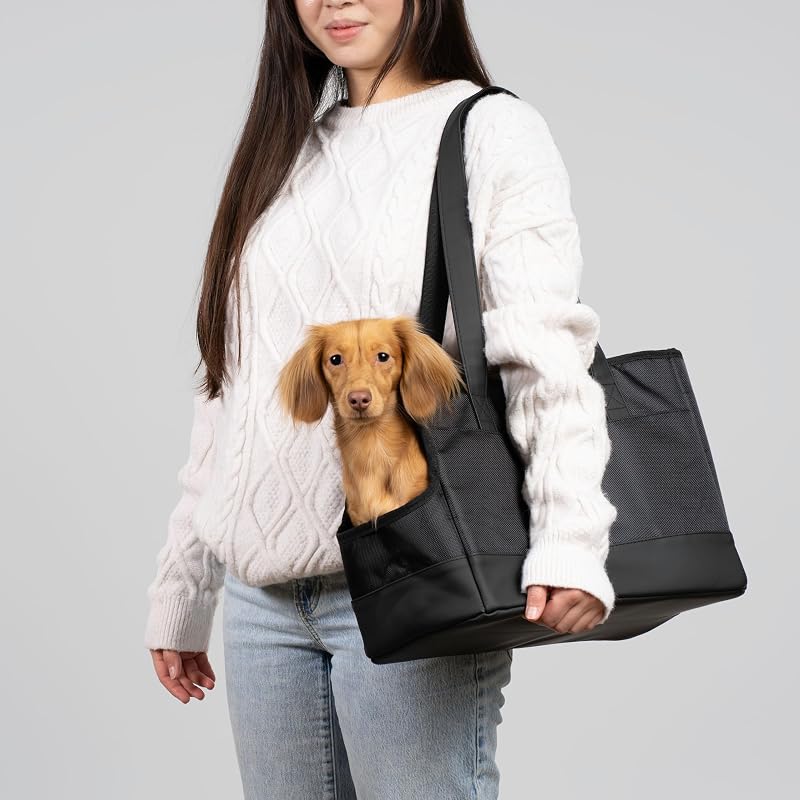 Bolsa de Transporte para Cães e Gatos Pequenos Oskar&Friends com Tela Fechável e Almofada Sherpa