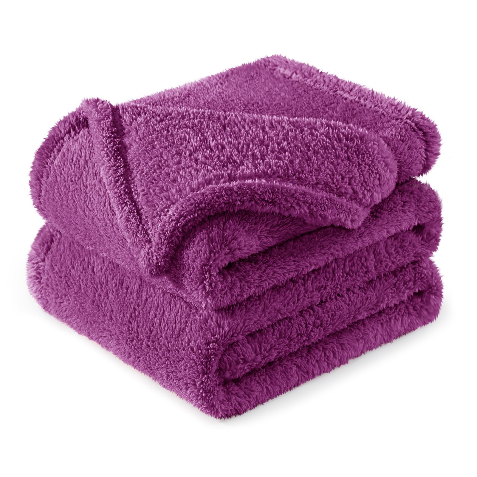 Exclusivo Mezcla Manta Polar Suave para Sofá, Manta de Felpa de Terciopelo Supersuave para la Cama, Calentito y Cálido para Todas Las Estaciones, 150x200 CM, Morado OEKO-TEX STANDARD 100