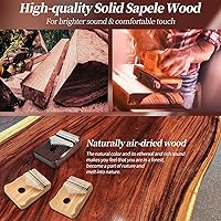 Vista 5 de Kalimba Thumb Piano 17 Keys Finger piano (Wine red)