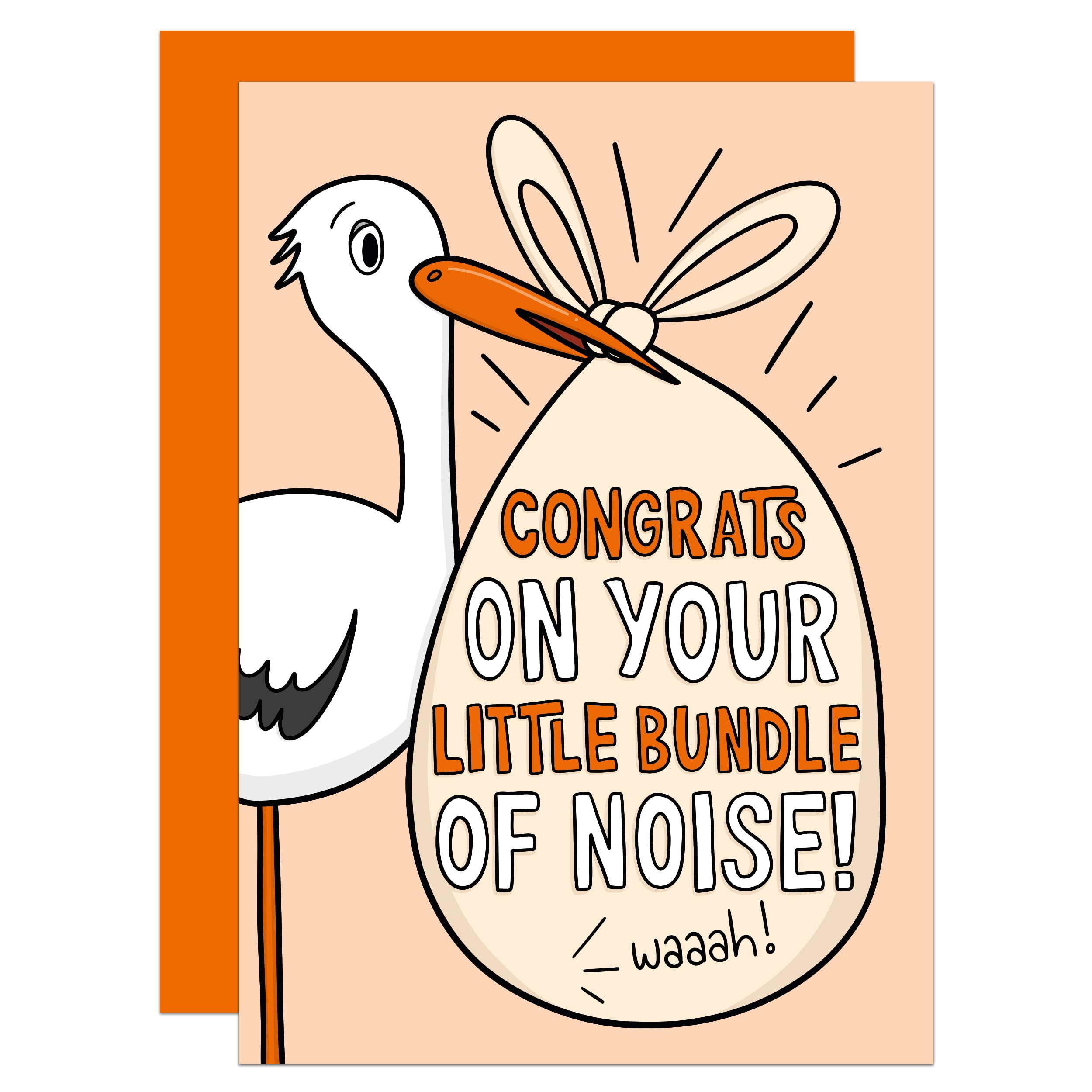 Baby Bundle A6 Card (Noise), Funny, Mum To Be, Cute Pregnancy, Expecting Mum, Noise, Dad To Be, Shower