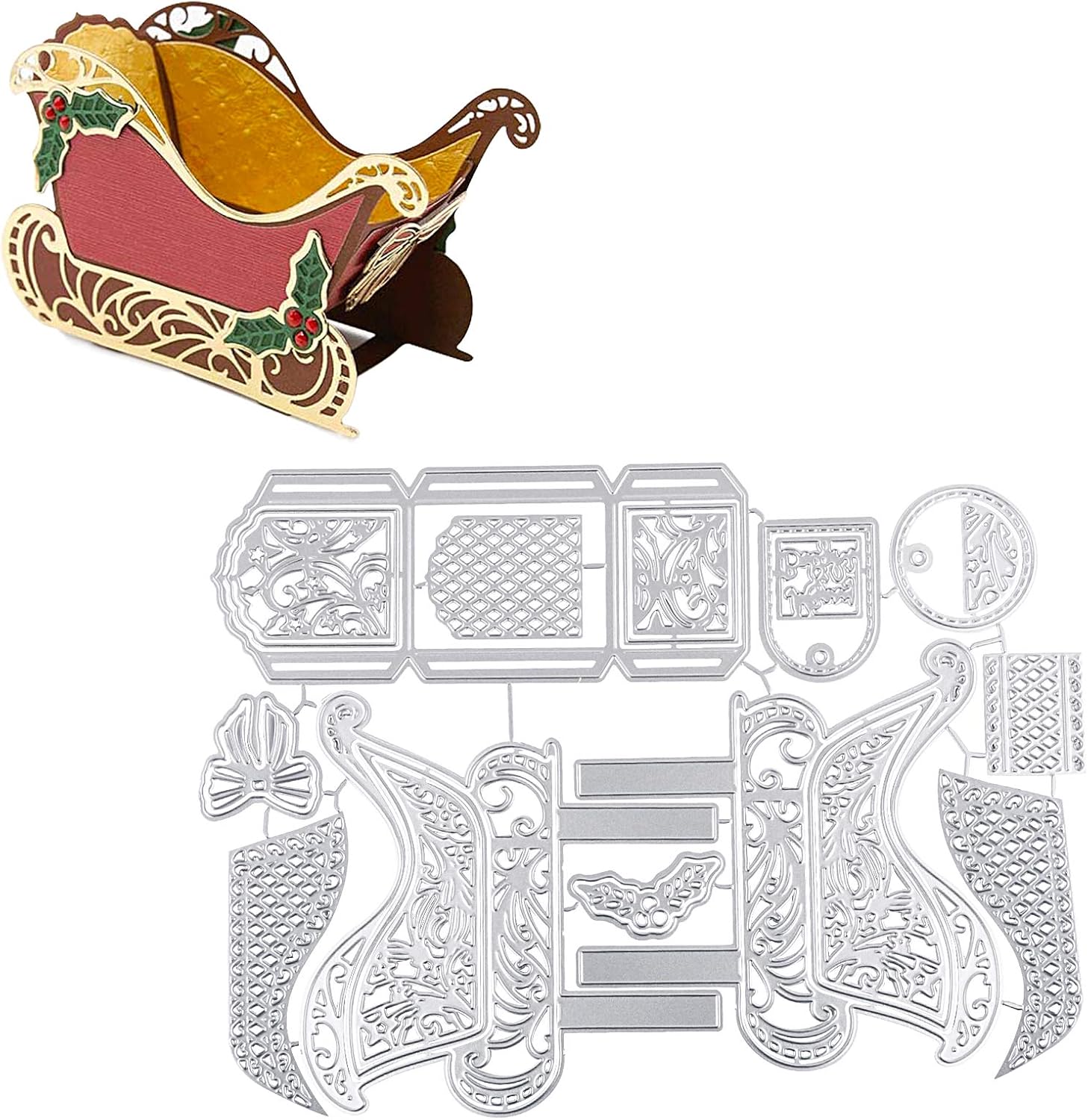 Grande Boîte à Bonbons, Matrices De Découpe En Métal, Scrapbooking, Boîte Cadeau De Noël, Moule En Acier Au Carbone Découpé, Matrices Artisanales, Nouvel Arrivage 2024