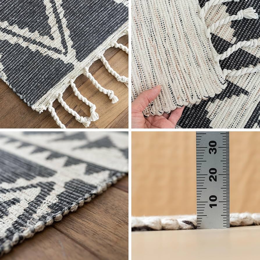 Amazon | サヤンサヤン ネイティブ柄 幾何学 たためる ラグ