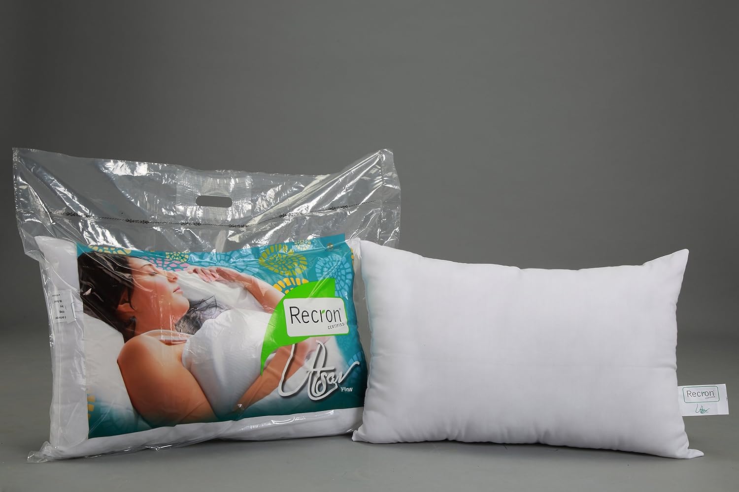 recron Fiber Certified Utsav 17"x 27" Pillow (43 cm x 68 cm, Standard