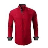Mens Dress Shirts Regular Fit Long Sleeve Stretch Business Dress Shirts for Men