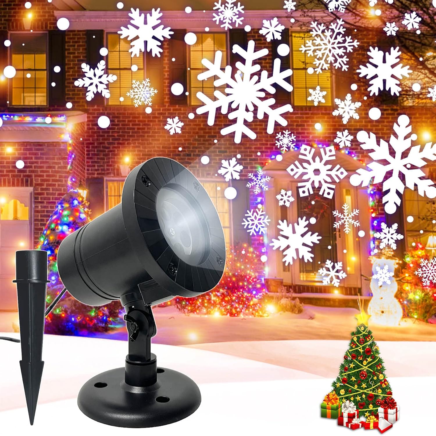 Christmas Lights Snowflake Projector Outdoor LED Indoor