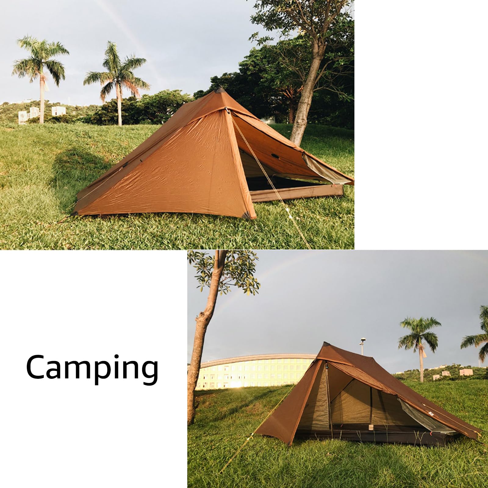 3FULGEAR Lanshan 2 Pro Tenda da campeggio ultraleggera per 2 persone, 3/4 stagioni, professionale, in silnylon 20D, senza asta, per campeggio, arrampicata, escursionismo