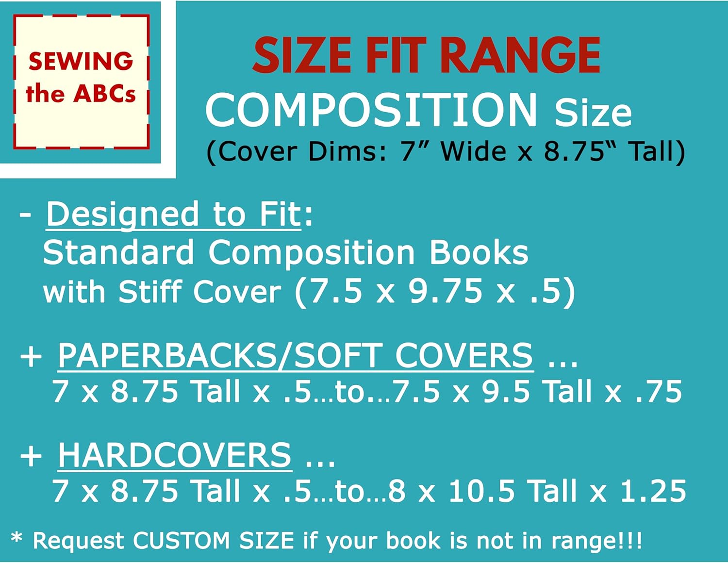 Composition Book Cover in ICE Cream Flavors Stretch Fabric, Journal Cover for Standard Size 9.75 X 7.5 Composition Notebook (Adults)