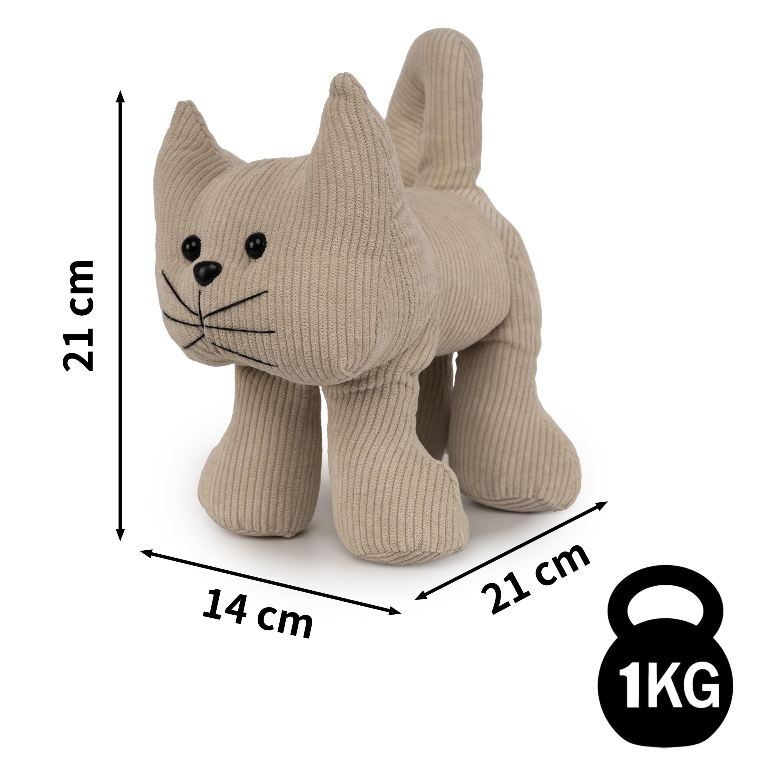 Tope para Puertas Suelo con diseño Animal de Gato como elemento decorativo para la casa. (1 KG,21x14x21 cm) — view 5