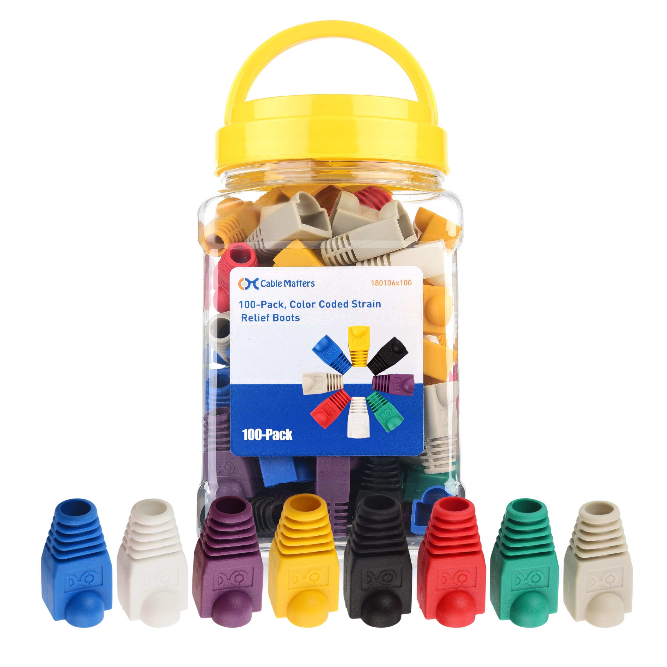 その他 yu4646 Amazon.com: Cable Matters 100-Pack Cat6 / Cat5e RJ45 Strain Relief