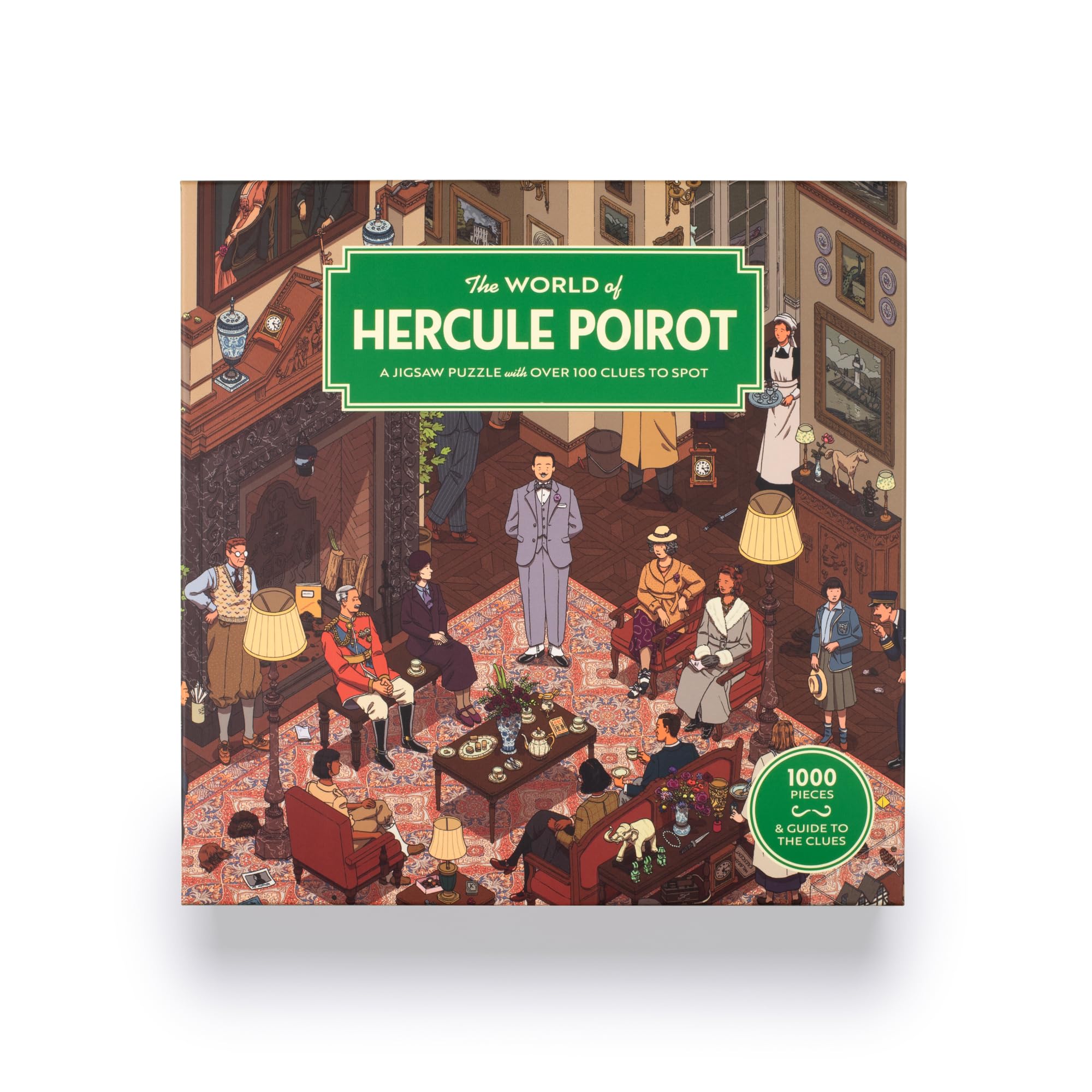 The World of Hercule Poirot: A 1000-piece Jigsaw Puzzle with over 100 Clues to Spot: A Gift for Fans of Agatha Christie: 1000 Piece Puzzle