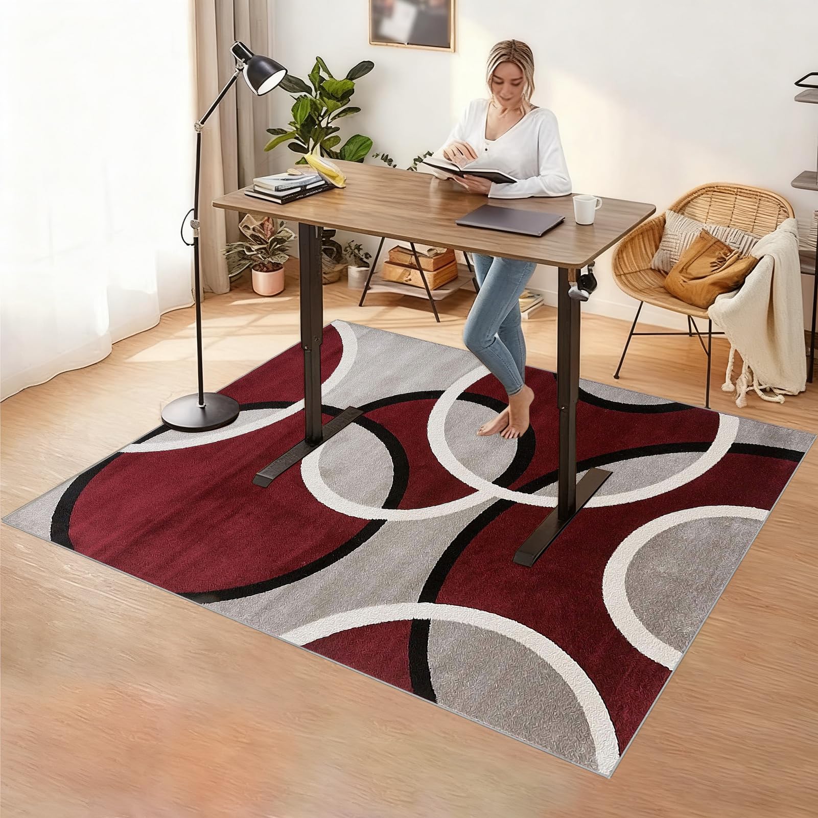 Heavy Duty Office Chair Mat for Carpet, Non Slip Floor Protective Mat for Chairs Mat Desk Chairmats Carpet Protector Chair Mat, Hard-Floor Chair Mats, Floor Mat for Office Chair 200 x 280 cm