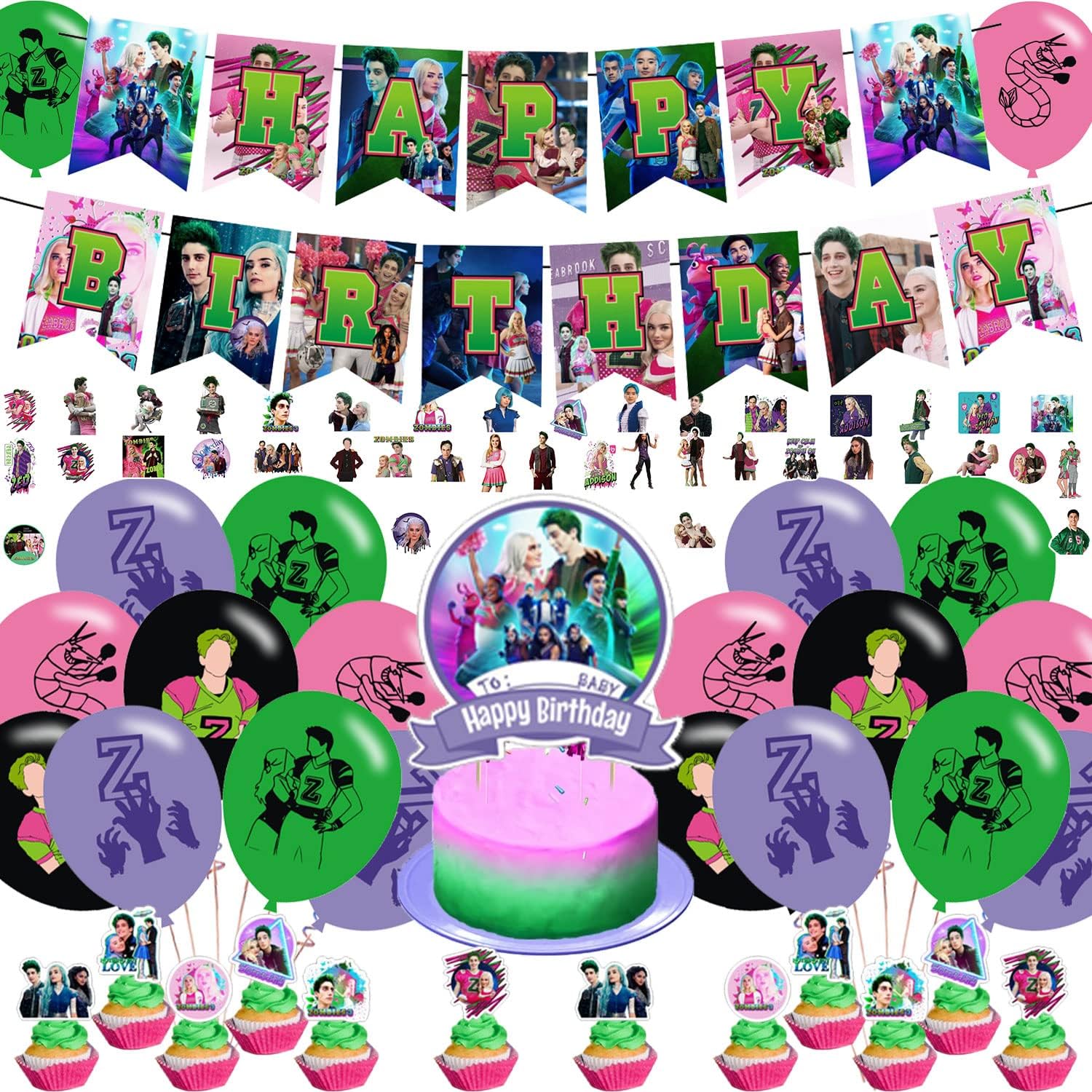 SAIAODI Zombies 3 Birthday Party Decorations,Zombies 3