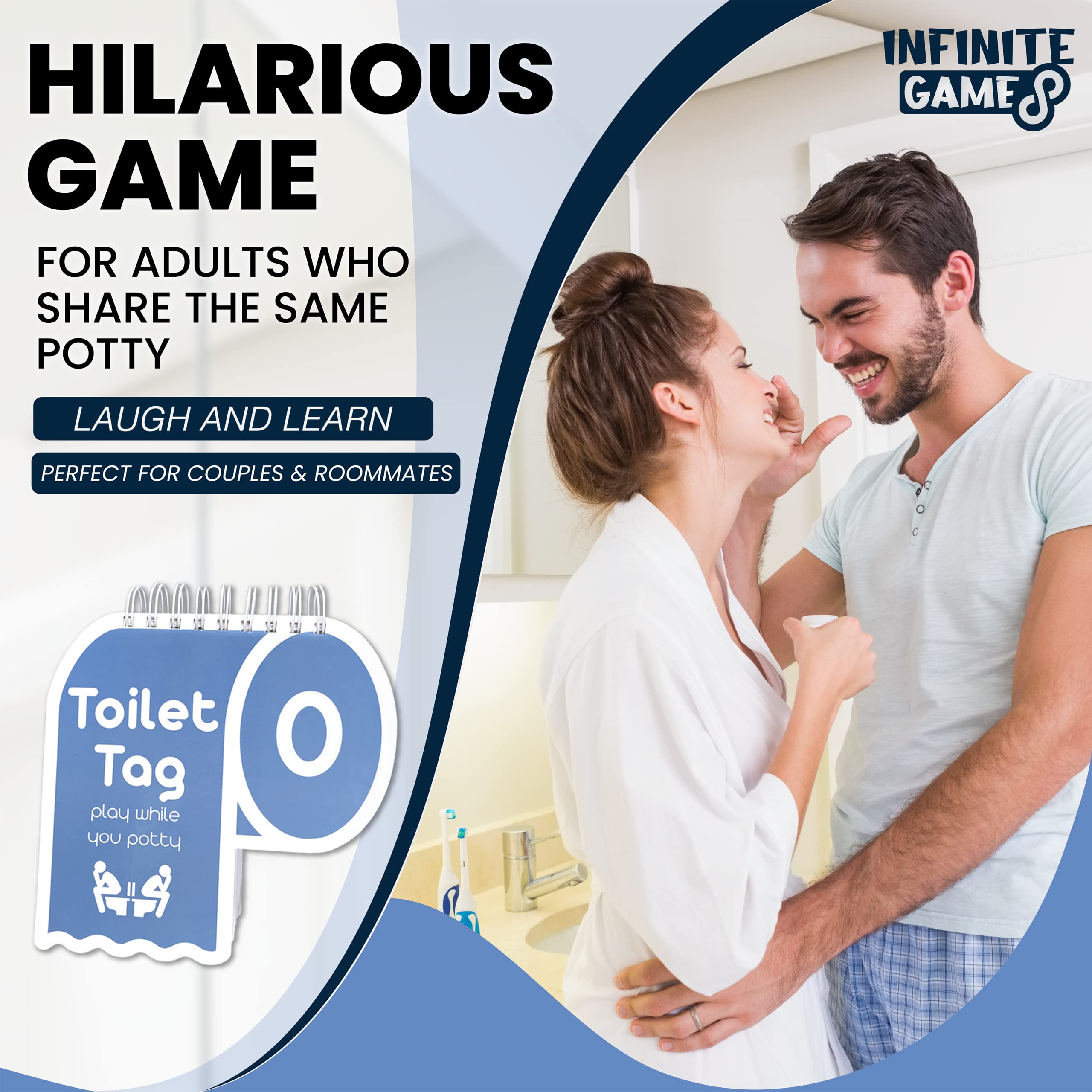 Toilet Tag Hilarious Game for Couples Who Share The Same Potty Relationship Conversation