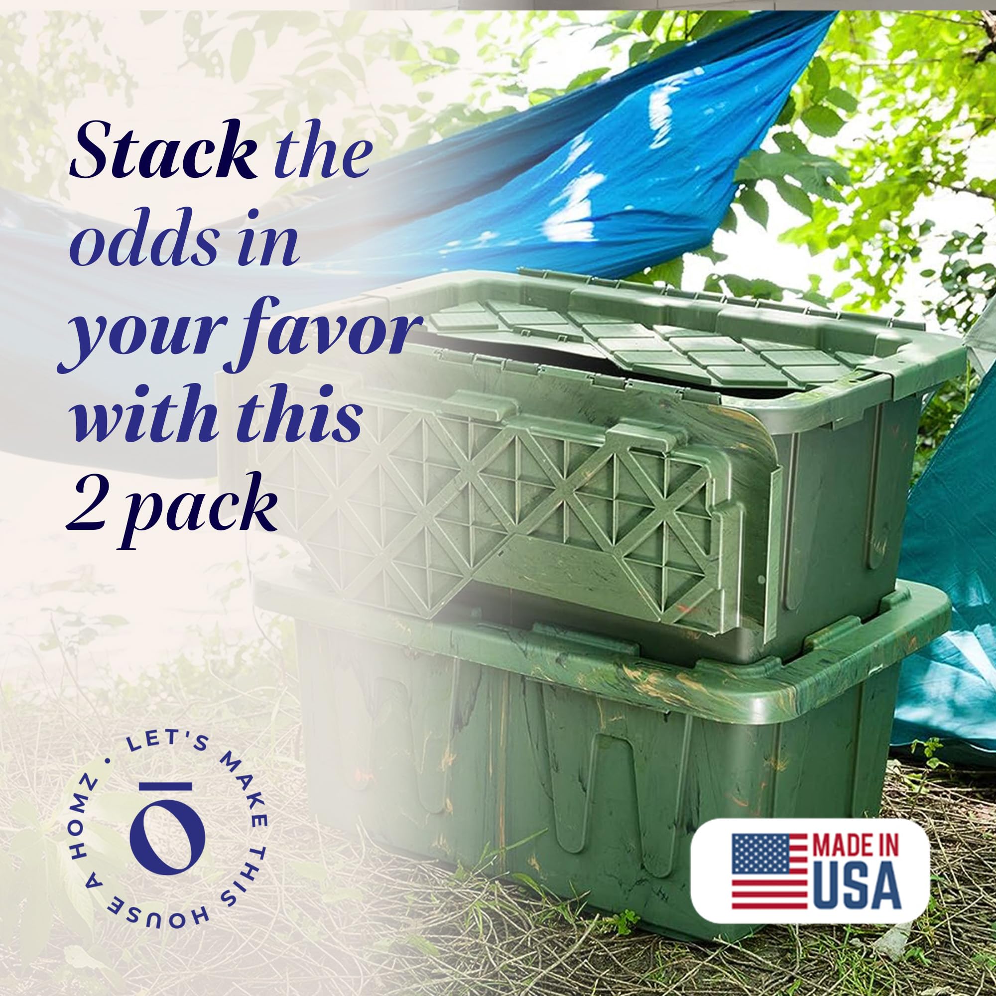 Homz Totes Snapklik.com : HOMZ 2-Pack Durabilt Tote, Heavy Duty Plastic Storage Bins