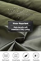 Vista 5 de Chrisuno Chaleco de esquí acolchado de invierno ligero para hombre, ropa de abrigo plegable