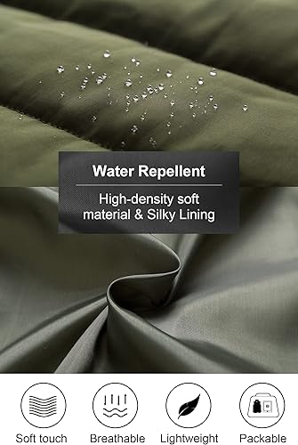 Miniatura 5 de Chrisuno Chaleco de esquí acolchado de invierno ligero para hombre, ropa de abrigo plegable