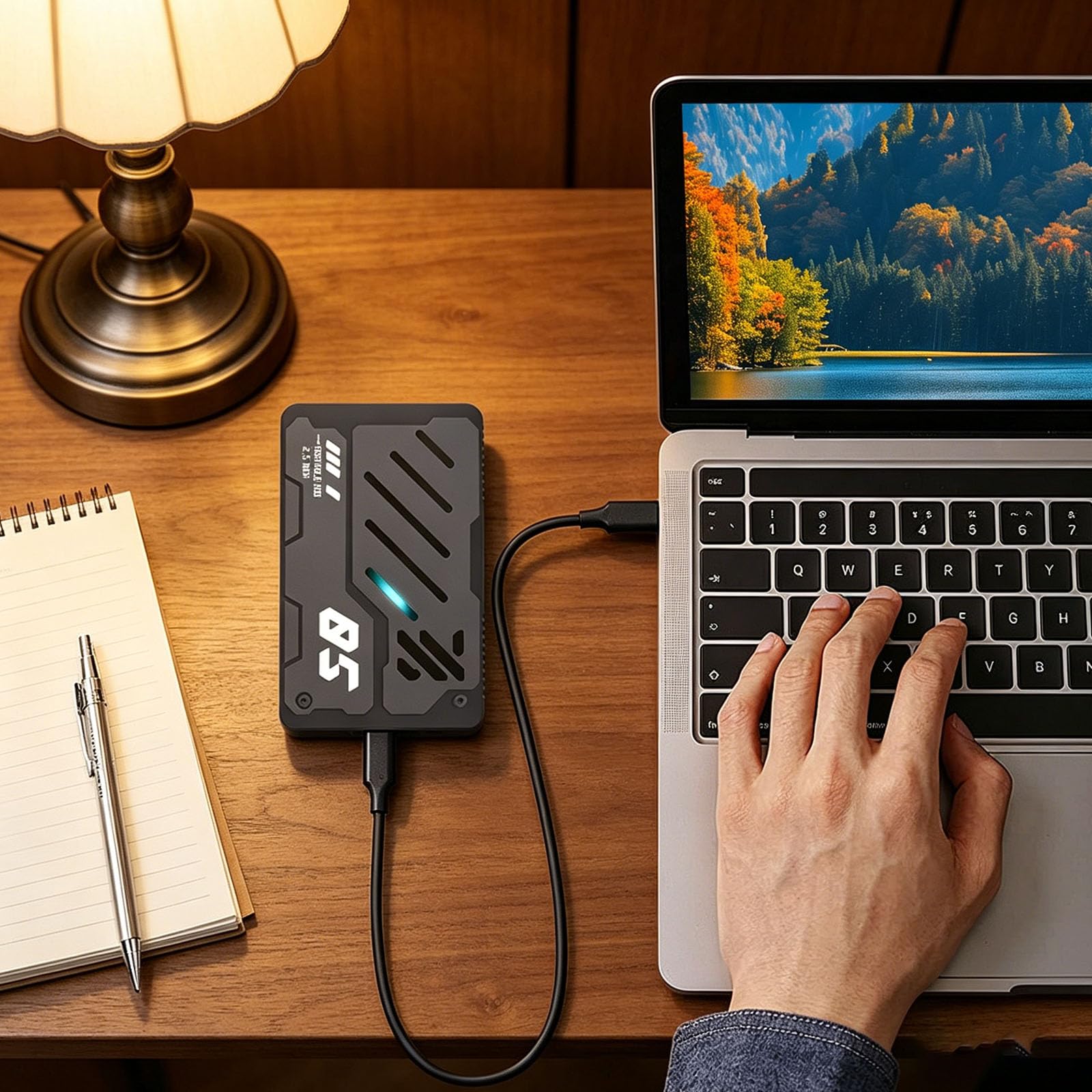 Zewnętrzny dysk twardy RGB USB 3.0 typ C przenośny 2,5-calowy dysk pamięci 160G-1TB do PC Laptop Gaming box One