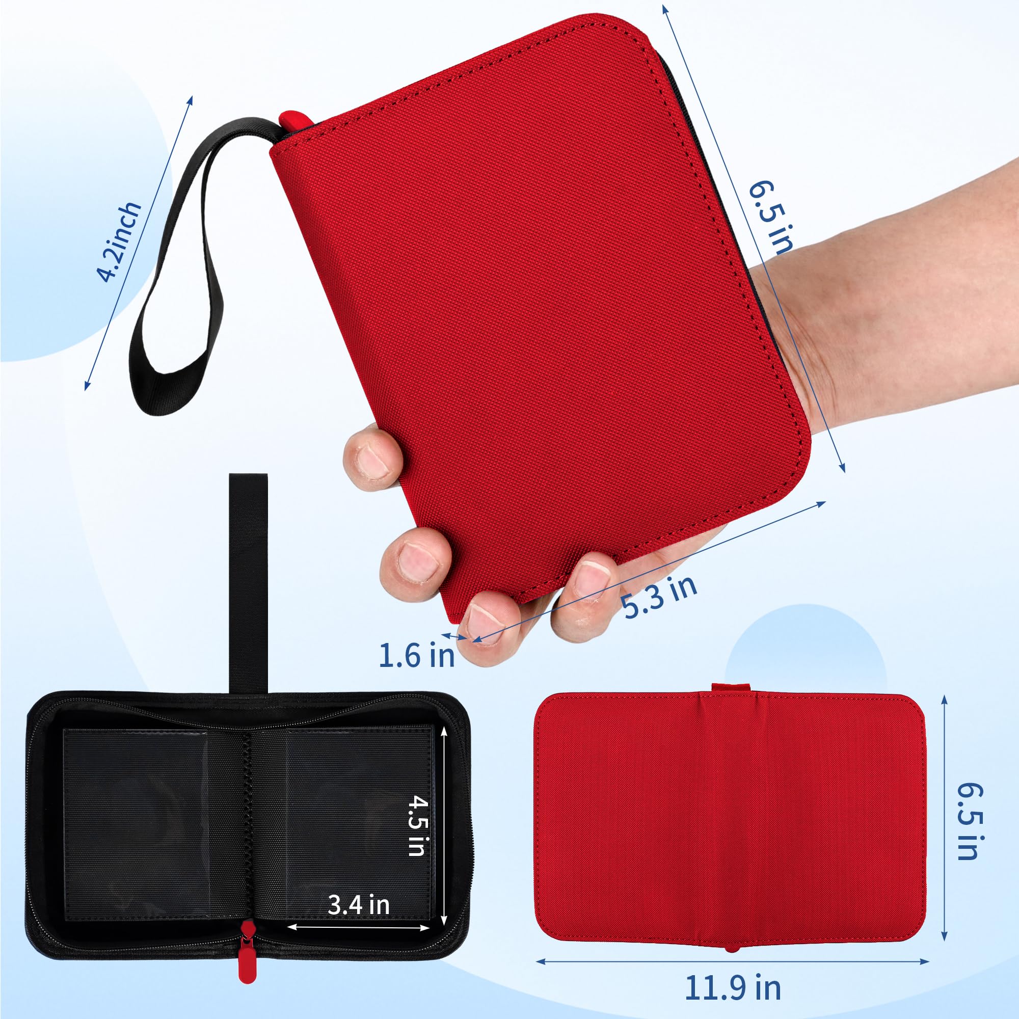 Carpeta de 1 bolsillo con 40 bolsillos, un bolsillo, mini álbum de tarjetas intercambiables, carpeta de tarjetas pequeñas de cuero de diamante para cargadores superiores rígidos de 3 x 4